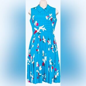 ❌❌sold❌❌CHANEL Blue Silk Midi Dress from Transitional 2000 Collection